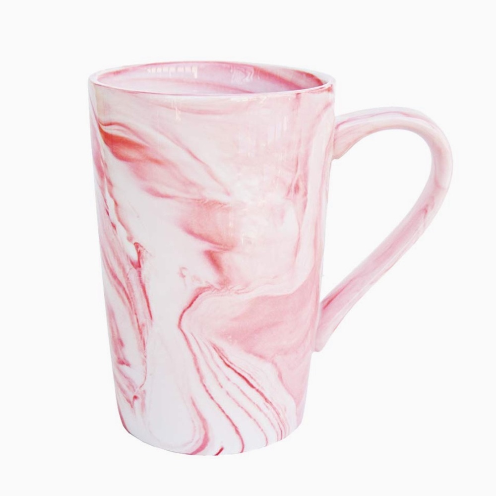 Ceramic Pink Marble Mug (13 oz)